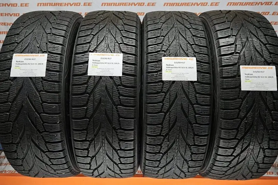 Kasutatud lamellrehv 215/60R17 Nokian Hakkapeliitta R2 SUV XL 100/R.