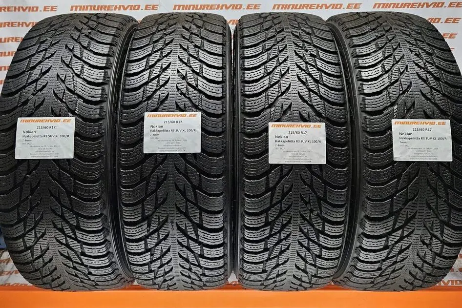 Подержанный нешипованная шина 215/60R17 Nokian Hakkapeliitta R3 SUV XL 100/R/