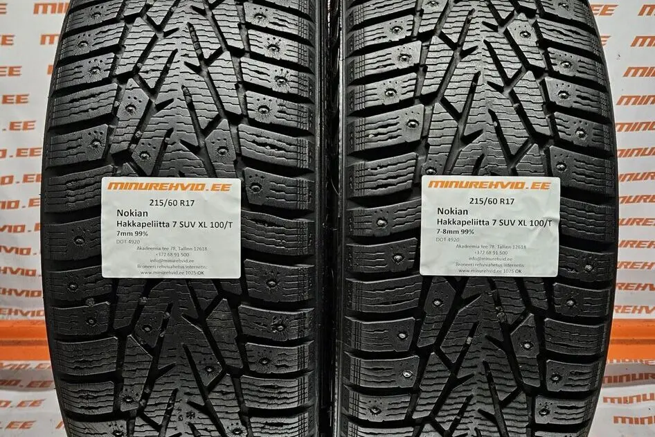 Подержанный шипованная шина 215/60R17 Nokian Hakkapeliitta 7 SUV XL 100/T