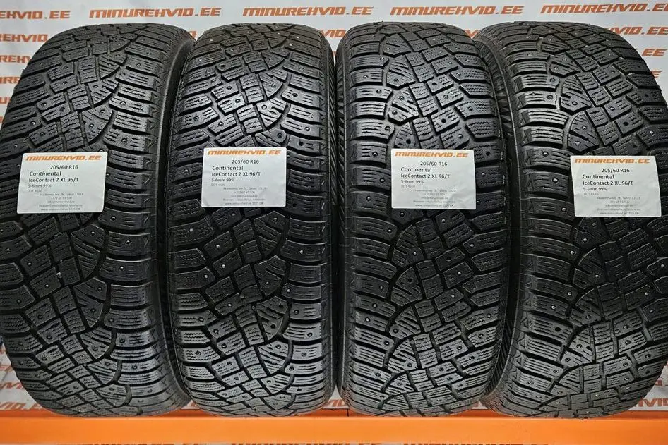 Used studded tire 205/60R16 Continental IceContact 2 XL 96/T 4620