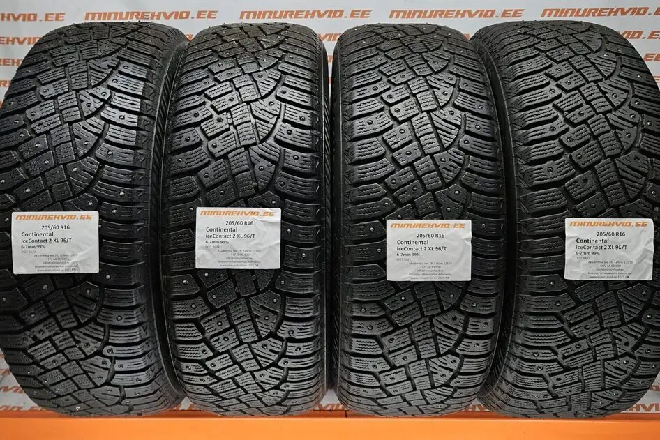 Used studded tire 205/60R16 Continental IceContact 2 XL 96/T