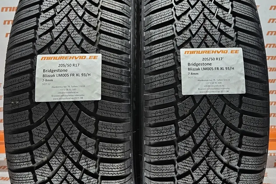 Kasutatud lamellrehv 205/50R17 Bridgestone Blizzak LM005 FR XL 93/H