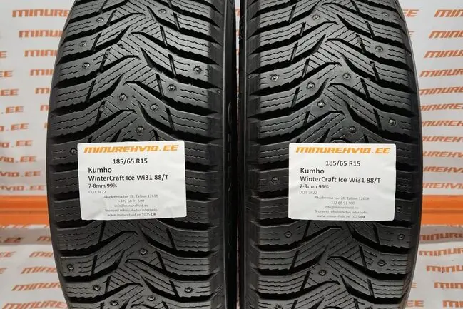 Used studded tire 185/65R15 Kumho WinterCraft Ice Wi31 88/T