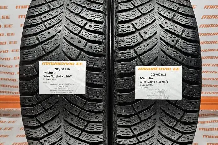 Used studded tire 205/60R16 Michelin X-Ice North 4 XL 96/T