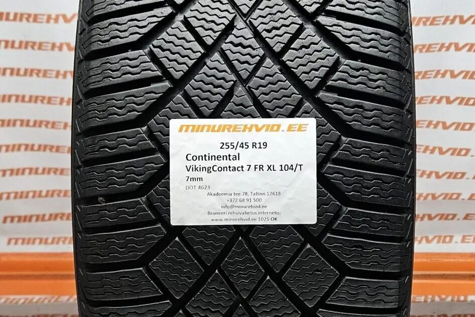 Used studless winter tire 255/45R19 Continental VikingContact 7 FR XL 104/T/