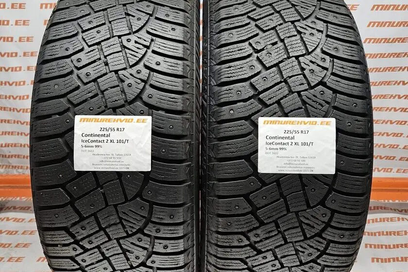 Used studded tire 225/55R17 Continental IceContact 2 XL 101/T