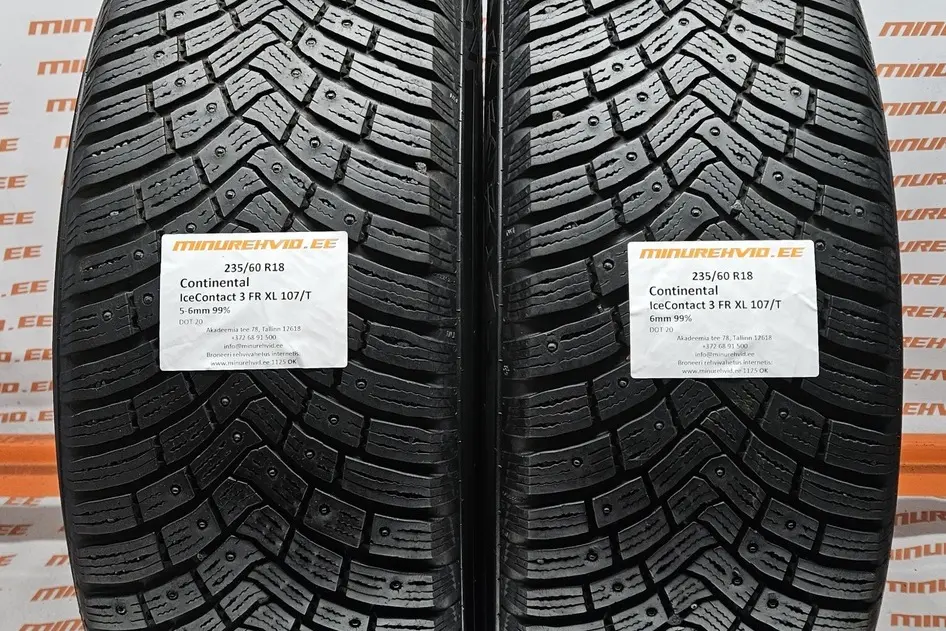 Used studded tire 235/60R18 Continental IceContact 3 FR XL 107/T