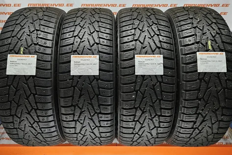 Used studded tire 215/60R17 Nokian Hakkapeliitta 7 SUV XL 100/T