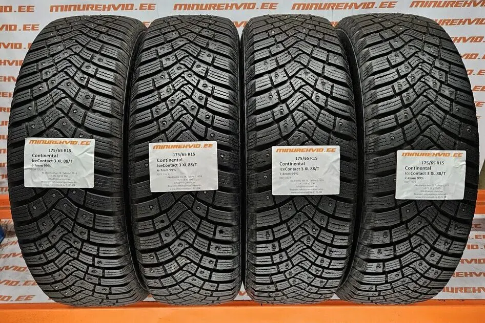Used studded tire 175/65R15 Continental IceContact 3 XL 88/T
