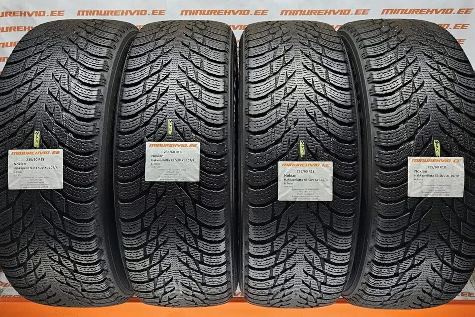 Used studless winter tire 235/60R18 Nokian Hakkapeliitta R3 SUV XL 107/R