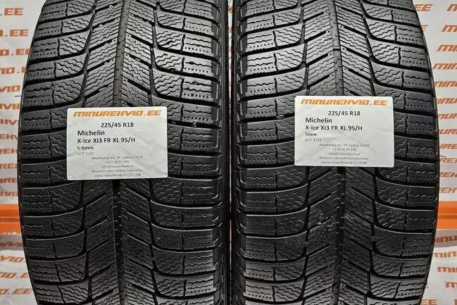 Used studless winter tire 225/45R18 Michelin X-Ice XI3 FR XL 95/H