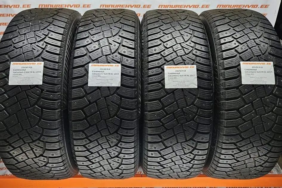 Used studded tire 235/60R18 Continental IceContact 2 SUV FR XL 107/T