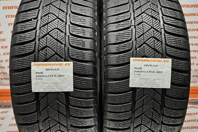 Used studless winter tire 245/45R18 Pirelli SottoZero 3 FR XL 100/V