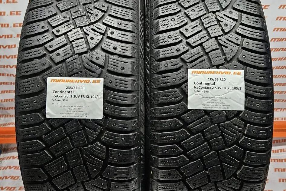 Used studded tire 235/55R20 Continental IceContact 2 SUV FR XL 105/T