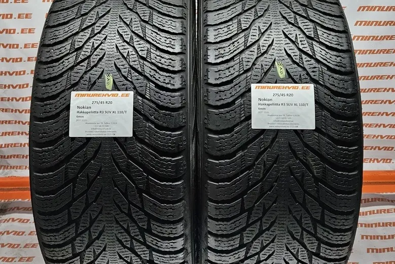 Kasutatud lamellrehv 275/45R20 Nokian Hakkapeliitta R3 SUV XL 110/T