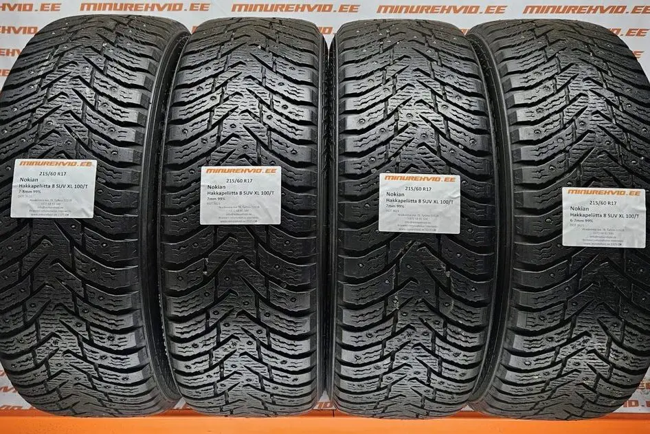 Used studded tire 215/60R17 Nokian Hakkapeliitta 8 SUV XL 100/T
