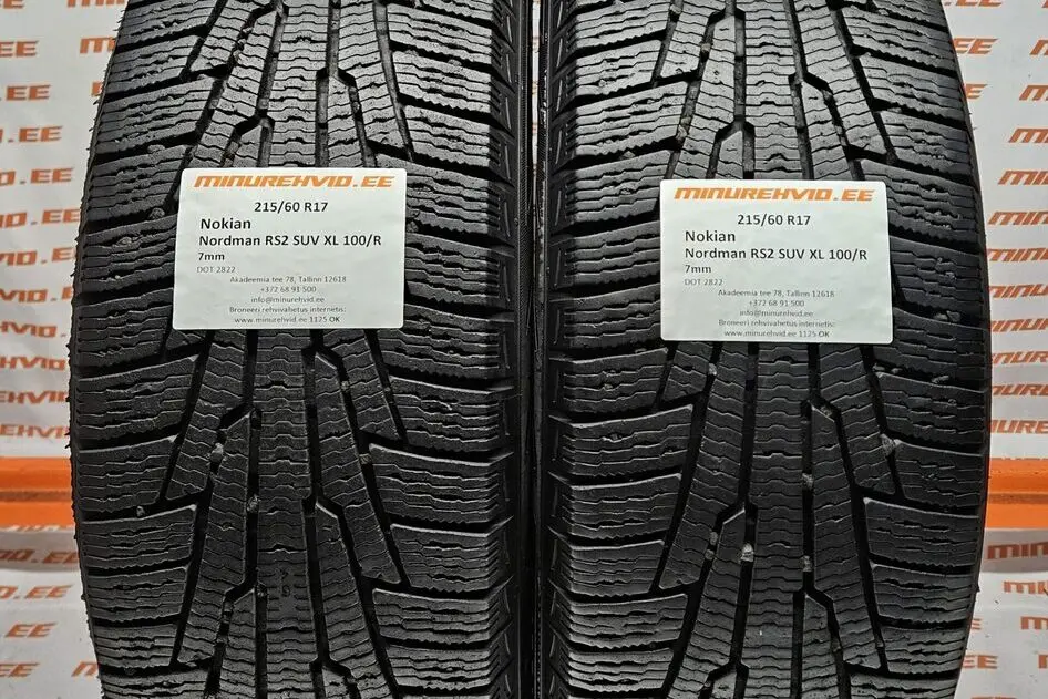 Used studless winter tire 215/60R17 Nokian Nordman RS2 SUV XL 100/R