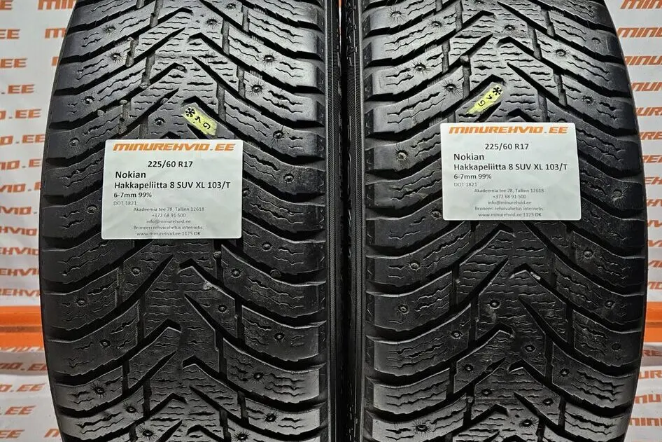Used studded tire 225/60R17 Nokian Hakkapeliitta 8 SUV XL 103/T