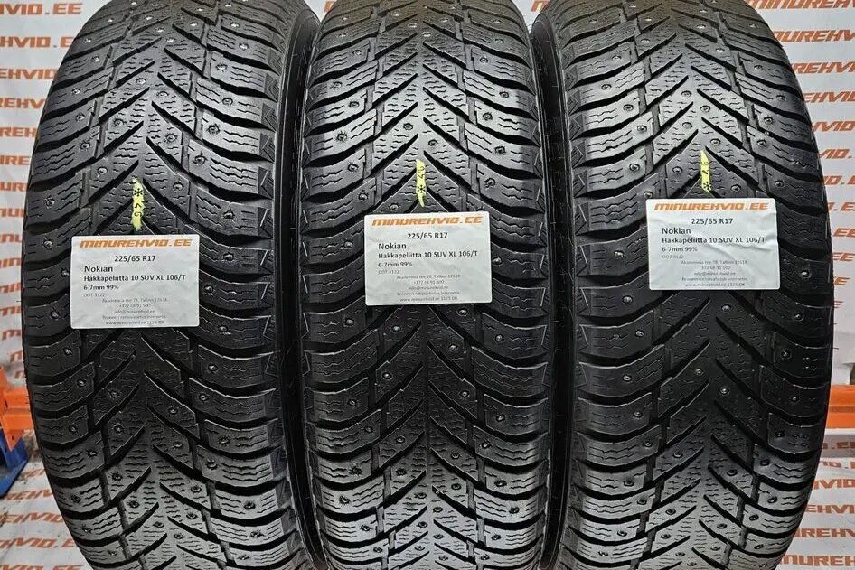 Used studded tire 225/65R17 Nokian Hakkapeliitta 10 SUV XL 106/T