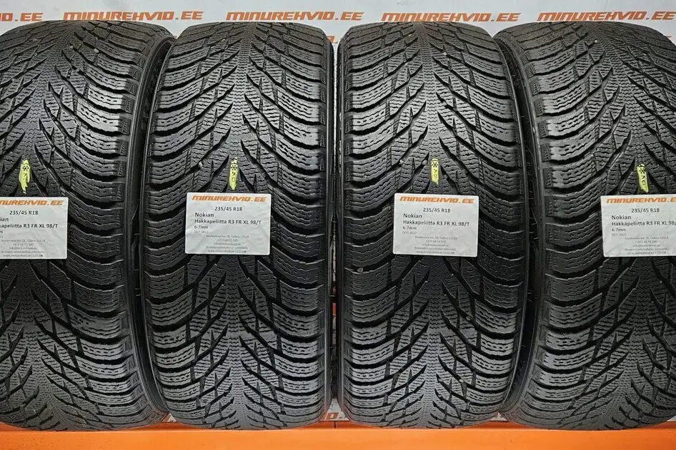 Used studless winter tire 235/45R18 Nokian Hakkapeliitta R3 FR XL 98/T