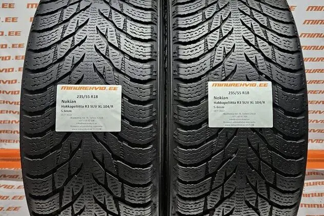 Used studless winter tire 235/55R18 Nokian Hakkapeliitta R3 SUV XL 104/R