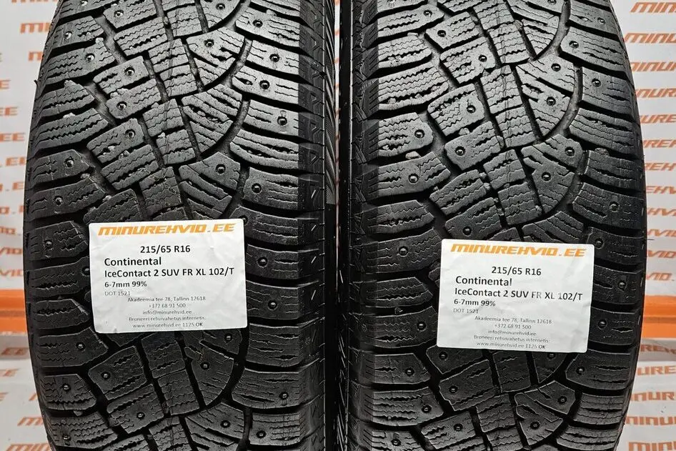 Used studded tire 215/65R16 Continental IceContact 2 SUV FR XL 102/T