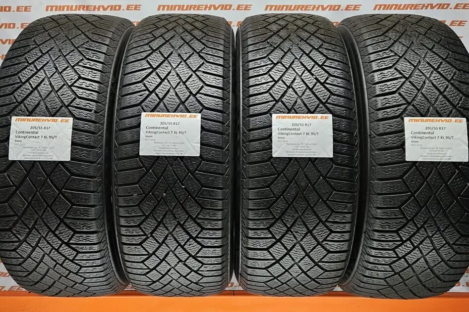 Used studless winter tire 205/55R17 Continental VikingContact 7 XL 95/T