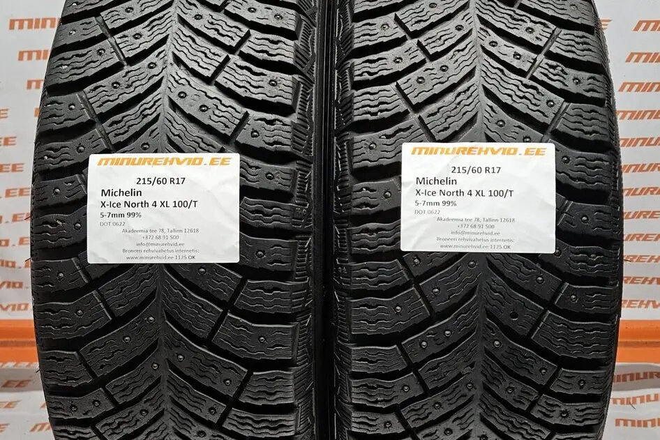 Kasutatud naastrehv 215/60R17 Michelin X-Ice North 4 XL 100/T