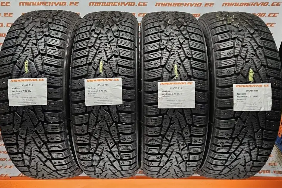 Used studded tire 195/65R15 Nokian Nordman 7 XL 95/T 3620