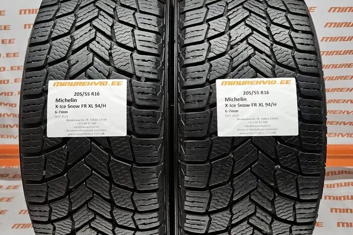 Used studless winter tire 205/55R16 Michelin X-Ice Snow FR XL 94/H