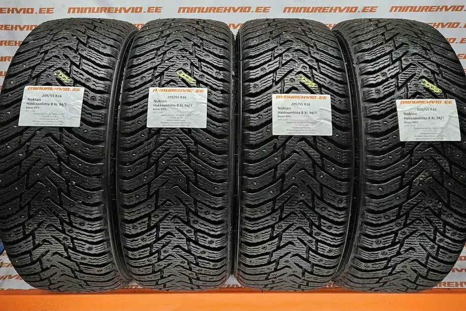Used studded tire 205/55R16 Nokian Hakkapeliitta 8 XL 94/T