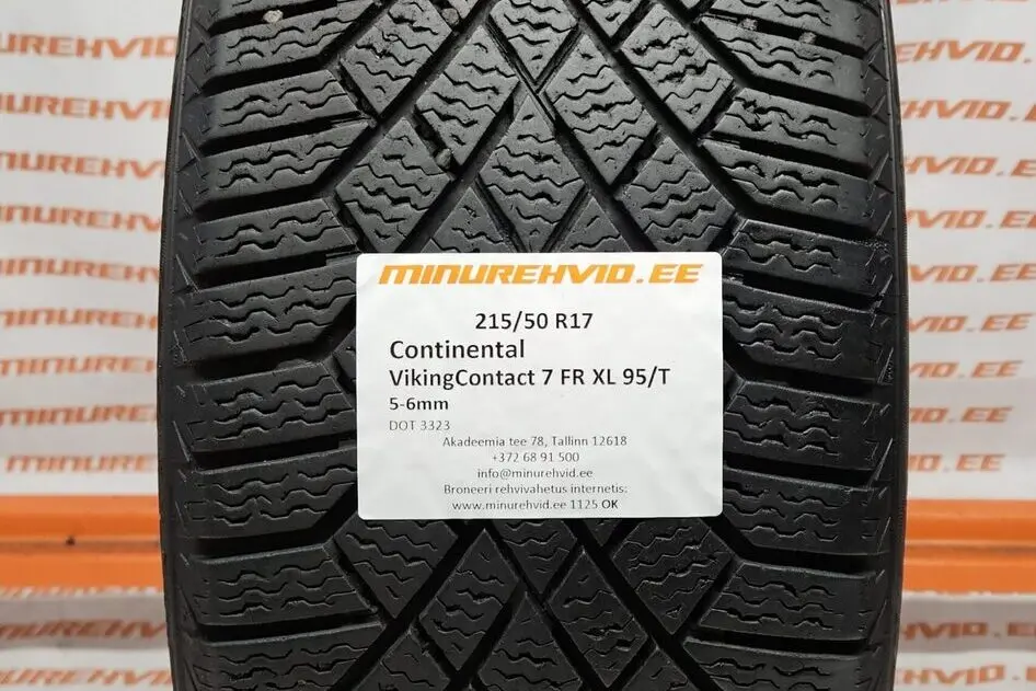 Used studless winter tire 215/50R17 Continental VikingContact 7 FR XL 95/T