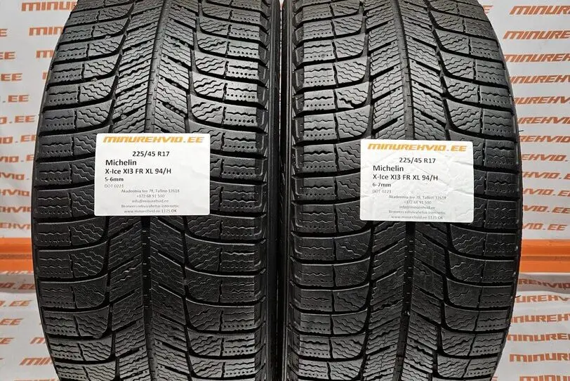 Used studless winter tire 225/45R17 Michelin X-Ice XI3 FR XL 94/H