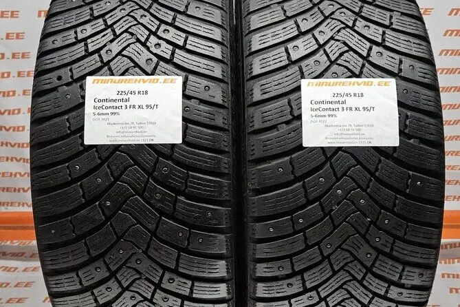 Used studded tire 225/45R18 Continental IceContact 3 FR XL 95/T