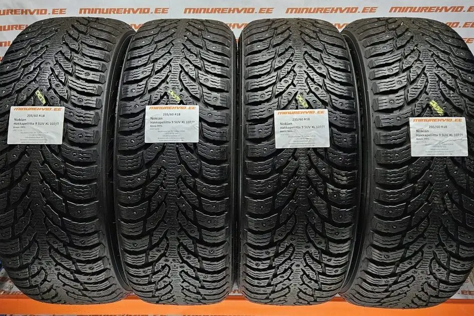 Used studded tire 235/60R18 Nokian Hakkapeliitta 9 SUV XL 107/T.
