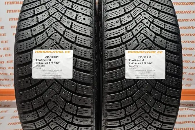 Used studded tire 215/50R19 Continental IceContact 3 FR 93/T