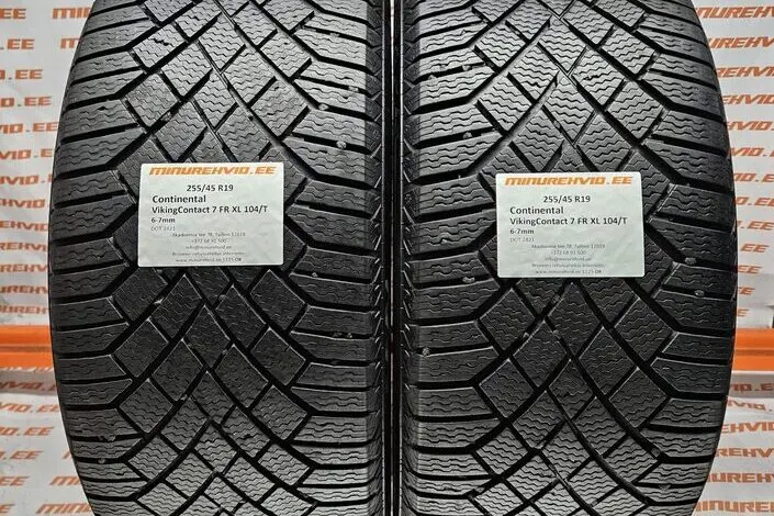 Used studless winter tire 255/45R19 Continental VikingContact 7 FR XL 104/T