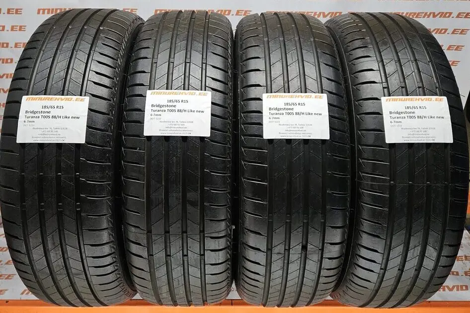 Used summer tire 185/65R15 Bridgestone Turanza T005 88/H Like new