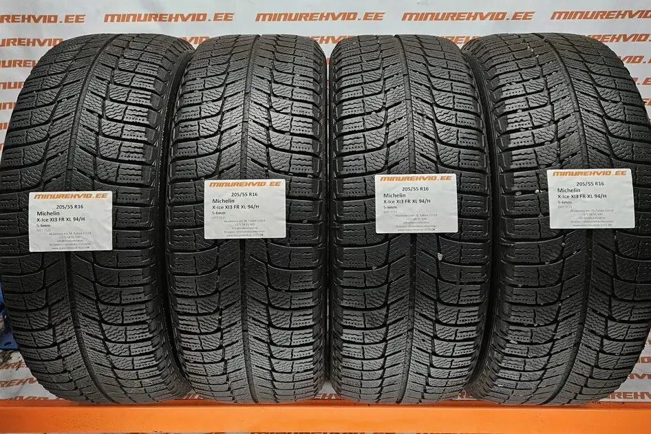 Used studless winter tire 205/55R16 Michelin X-Ice XI3 FR XL 94/H