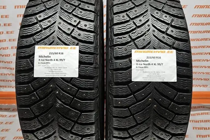 Used studded tire 215/60R16 Michelin X-Ice North 4 XL 99/T