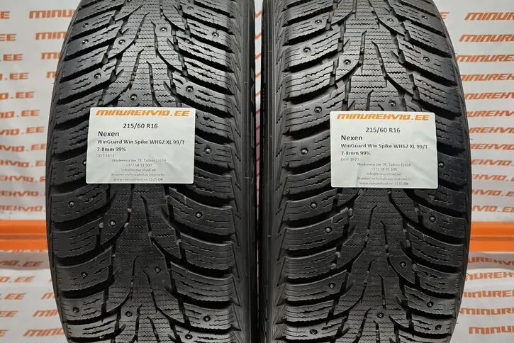 Used studded tire 215/60R16 Nexen WinGuard Win Spike WH62 XL 99/T