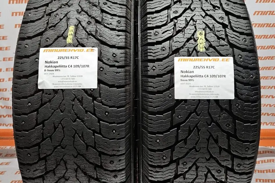 Used studded tire 225/55R17 Nokian Hakkapeliitta C4 109/107R