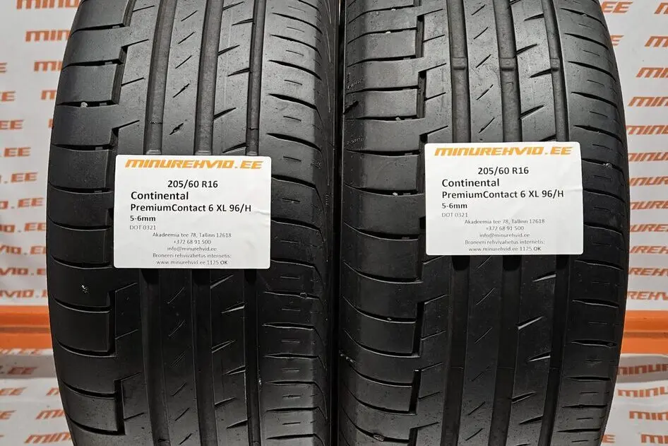 Used summer tire 205/60R16 Continental PremiumContact 6 XL 96/H