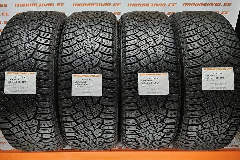 Used studded tire 205/55R16 Continental IceContact 2 XL 94/T 1522