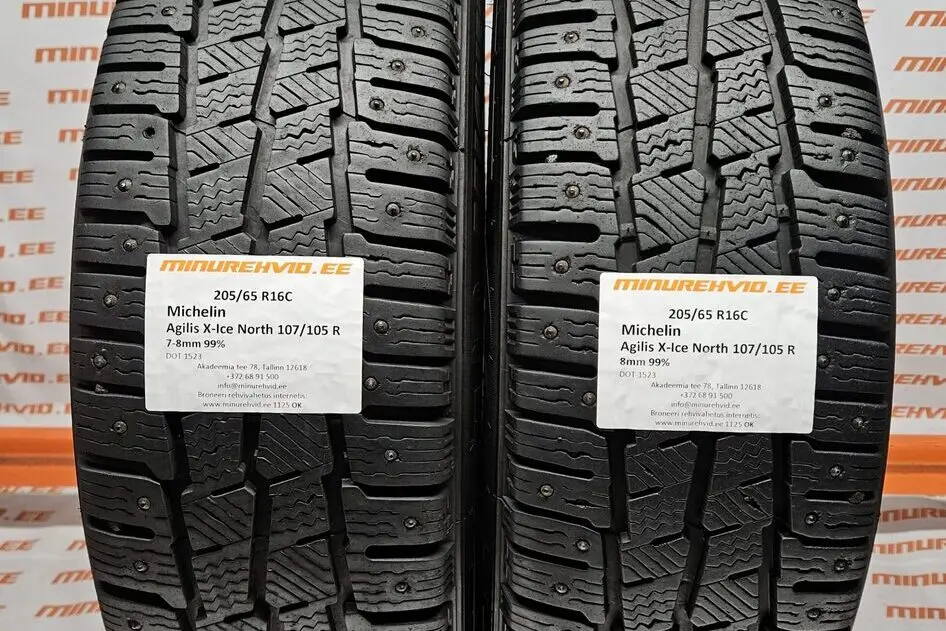 Used studded tire 205/65R16 Michelin Agilis X-Ice North 107/105 R 1523
