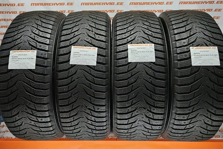 Used studded tire 215/55R17 Kumho WinterCraft Ice Wi31 FR XL 98/T