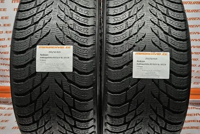 Used studless winter tire 255/50R19 Nokian Hakkapeliitta R3 SUV XL 107/R