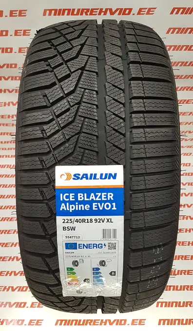 New studless winter tire 225/40R18 Sailun Ice Blazer Alpine EVO1 FR XL 92/V