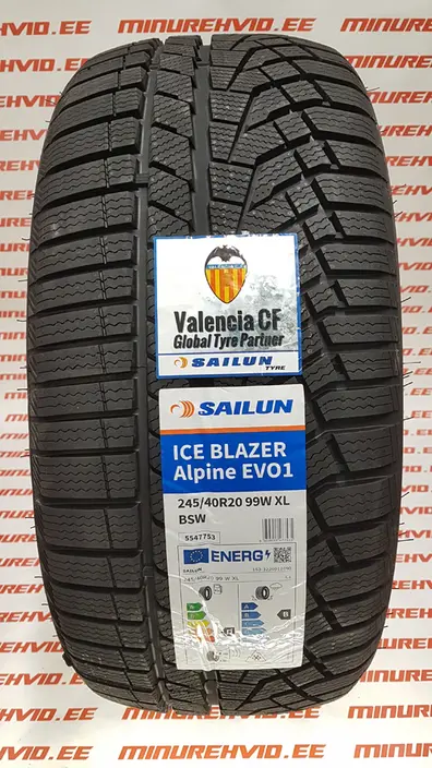 New studless winter tire 245/40R20 Sailun Ice Blazer Alpine EVO1 FR XL 99/W