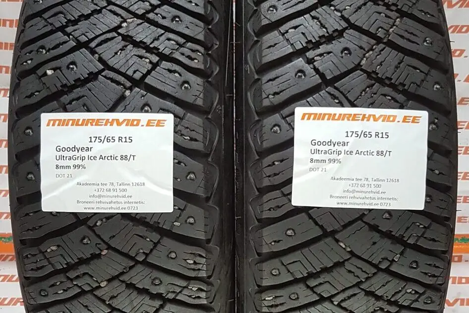 Подержанный шипованная шина 175/65R15 GoodYear UltraGrip Ice Arctic XL 88/T